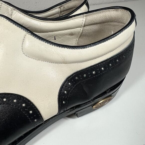 FootJoy Classics Vintage wingtip Leather Soft Spike Golf Shoes womens Size 7B R - Picture 6 of 10